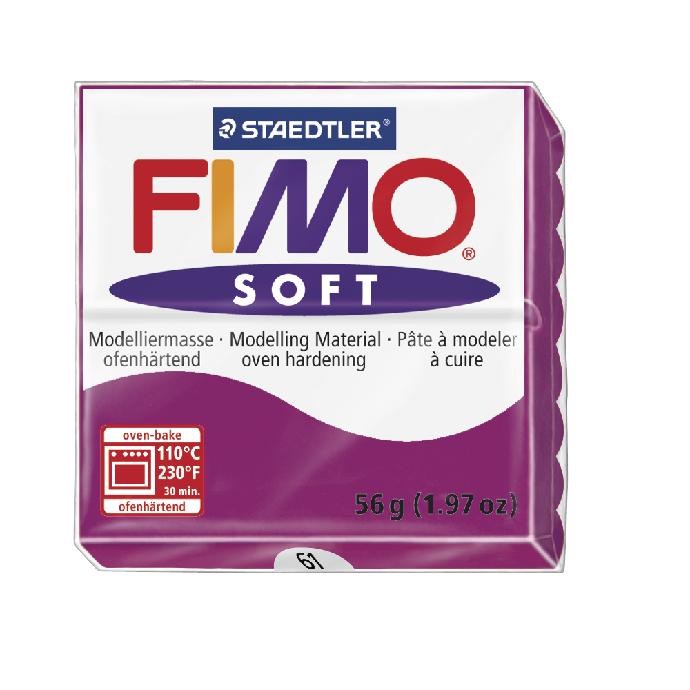 Fimo soft, crimson, 57g, Staedtler