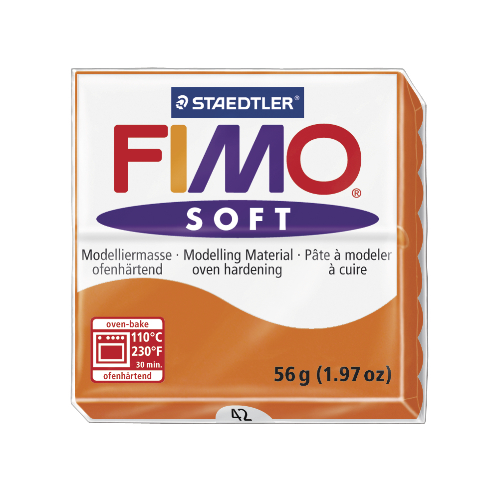 Fimo soft, capri orange, 57g, Staedtler