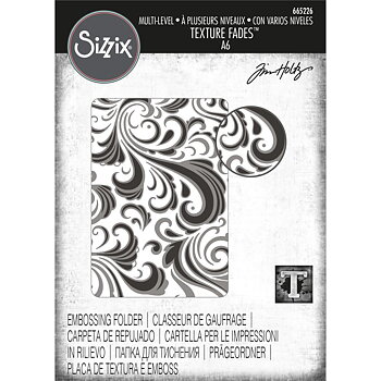 Sizzix- Textured  fades embossing folder - Swirls