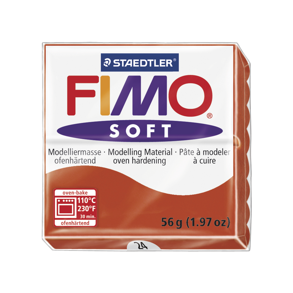 Fimo soft, fiery red, 57g, Staedtler