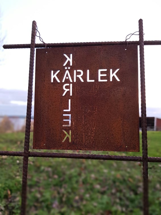 Trädgårdsskylt - Kärlek  - 3