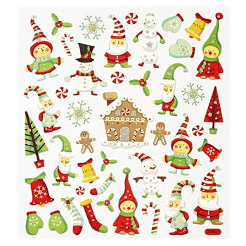 Hobby fun - Stickers - vinter/jul med glittrade detaljer
