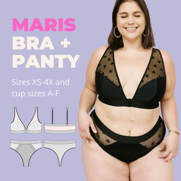 Maris Bralette & Trosor by Madalynne - PDF mönster
