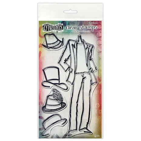 Dylusions Couture Stamp Set - Man About Town