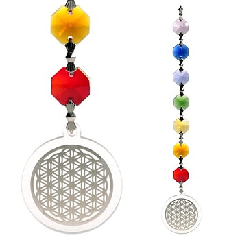 Solfångare Chakra - Flower of Life - Silver