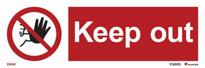 Prohibition sign (PSS) "Keep out" - IMPA 33.8559
