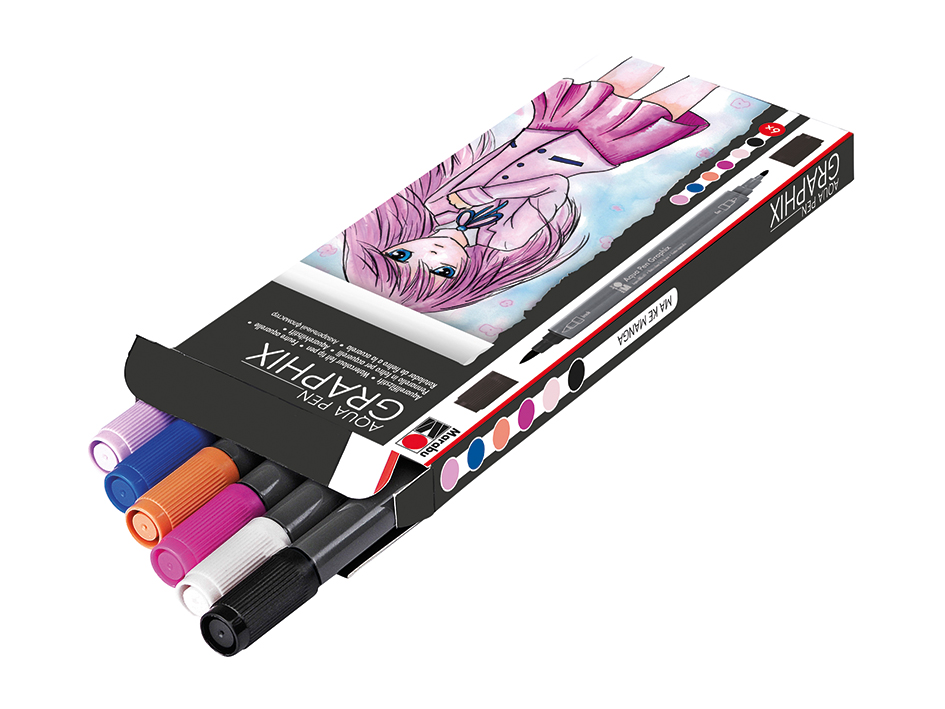 Marabu Aqua Pen MA KE MANGA 6 st - 3
