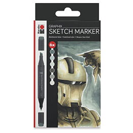 Marabu Marker ALPHA ROBOT 6 st