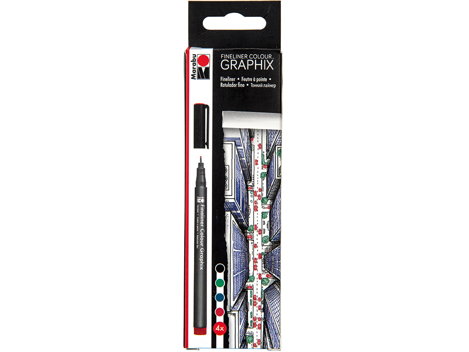 Marabu Fineliner Colour Skyline 4 st