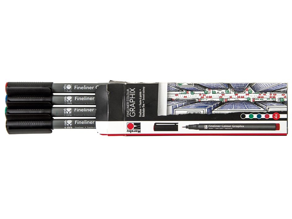 Marabu Fineliner Colour Skyline 4 st - 4