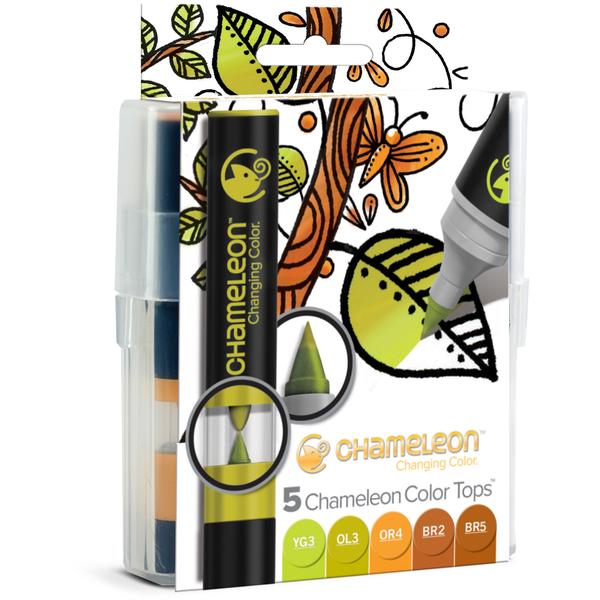 Chameleon 5 Color Tops Earth Tones Set