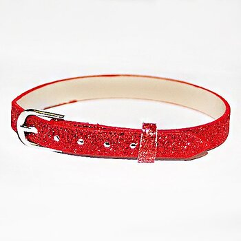 Namnarmband Till Berlock, Glitter Röd - Busy Lizzie
