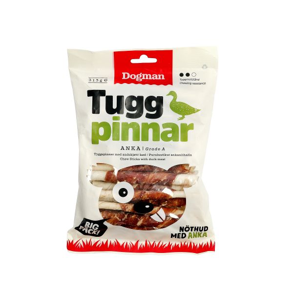 Dogman Tuggpinnar med anka Vit - 25p - 2