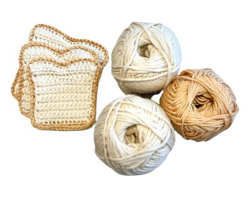 Mönster med garn till brödskiva