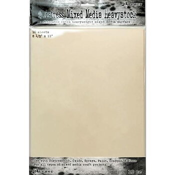 Tim Holtz Distress Mixed Media Heavystock 8.5X11 10/Pkg - Creme