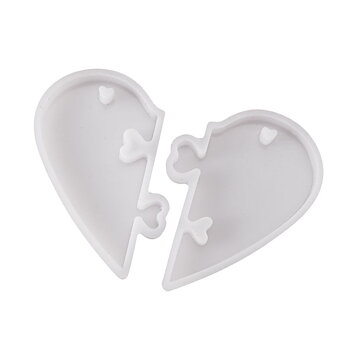 Silicone Resin Mold Heart 2 pcs