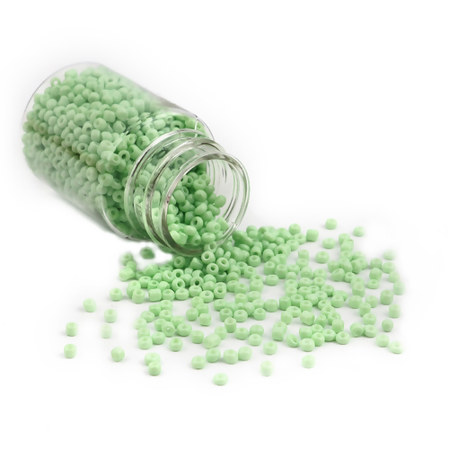Seedbeads   Opak, Lt green , 30gram