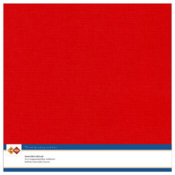 Card Deco Linen - Red 10-p
