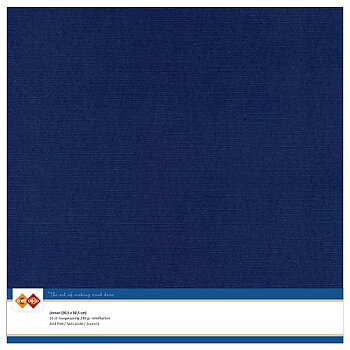 Card Deco Linen - Dark Blue 10-p