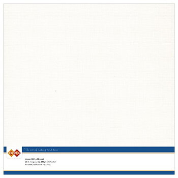 Card Deco Linen - Off-white 10-p