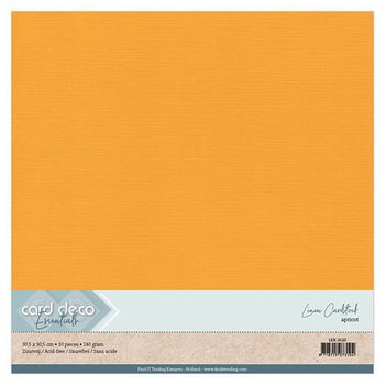 Card Deco Linen - Apricot 10-p