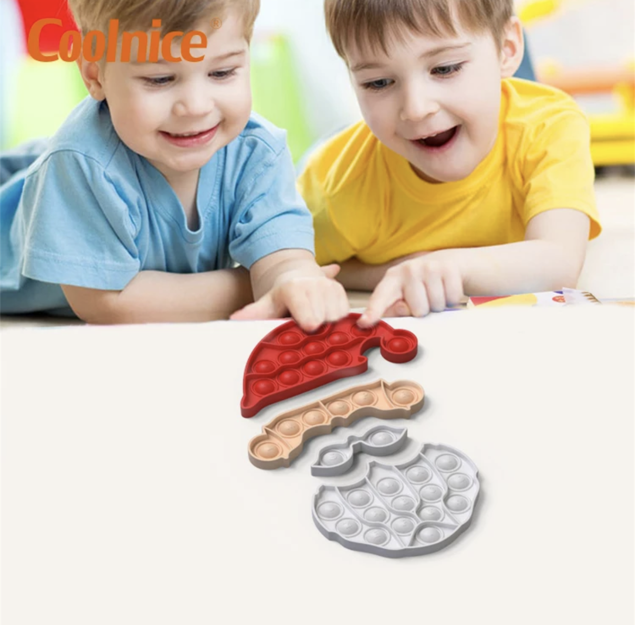 Fidget Pop it pop puzzle Jultomten  Leksak/Sensory  - 3