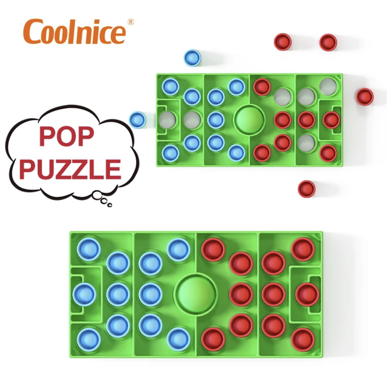 Fidget Pop it Pop Puzzle Fotbollsuppställning  Leksak/Sensory - 3