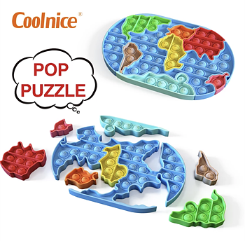 Fidget Pop it pop puzzle Karta  Leksak/Sensory 
