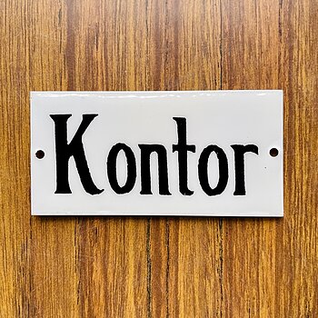 Plåtskylt - Kontor