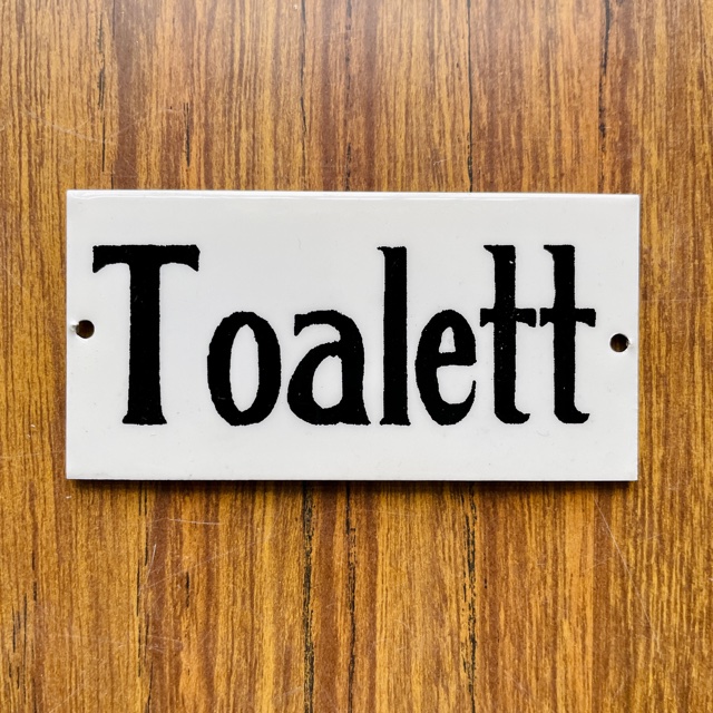 Plåtskylt - Toalett
