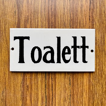 Plåtskylt - Toalett