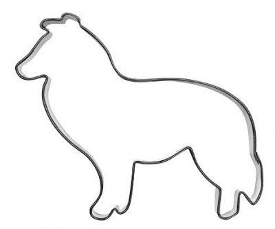 Pepparkaksform Hund Collie