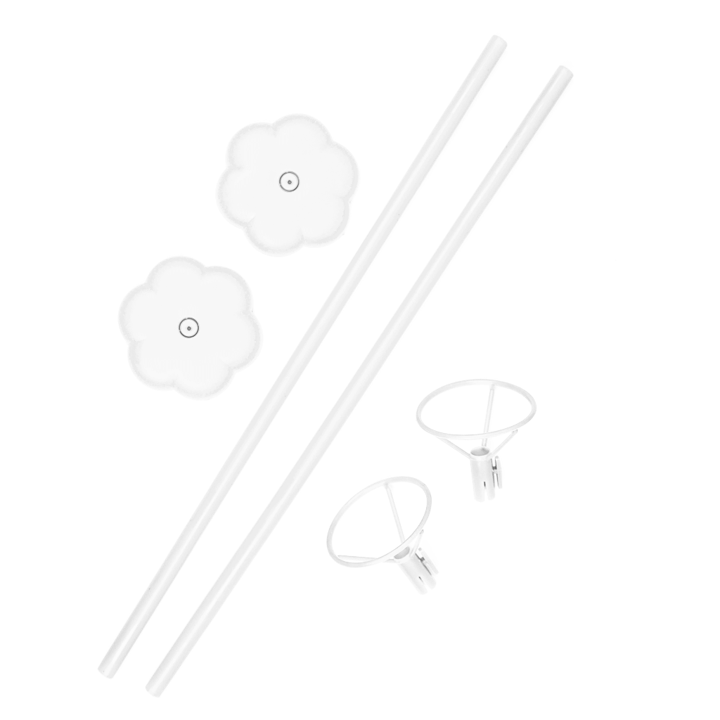 Ballongställ 2-pack Vitt Plast 40 cm - 2