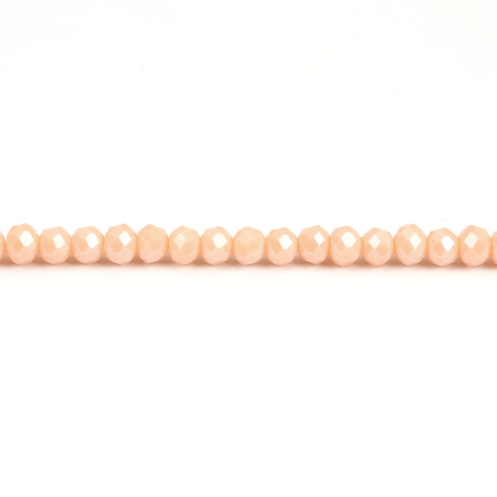 Faceted,   6mm Opak, lt Pink - 2