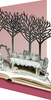 Su Blackwell : Alice Madhatter Tea Party rosa - Kort med kuvert