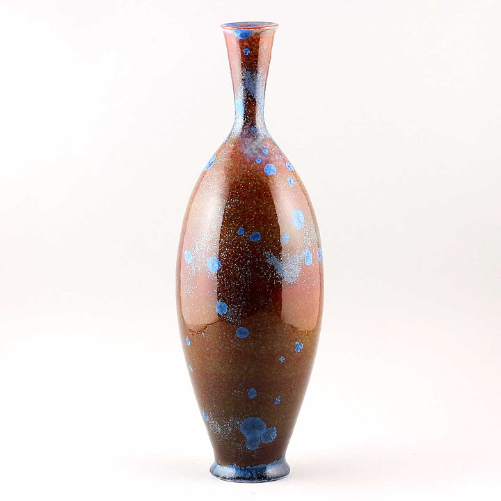 Isak Isaksson (2020) Unique Vase with Red and Blue Crystalline Glaze 32 cm