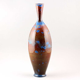 イサク・イサクソン　一点もの！　赤と青の花瓶  2000年代  (32cm)