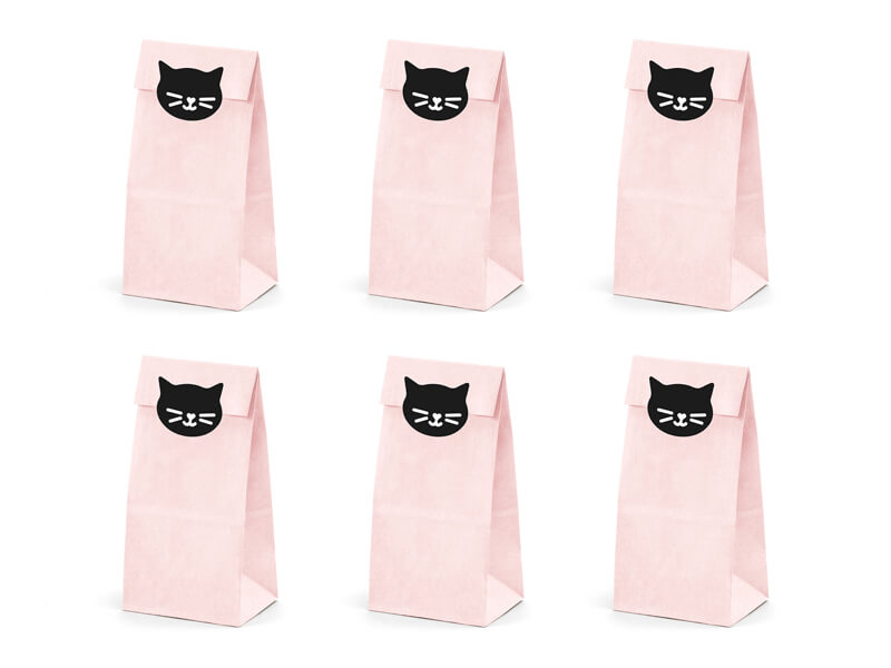 Godispåsar | 6-pack | Rosa med katt