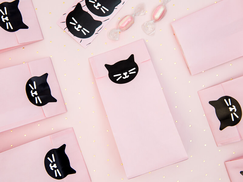 Godispåsar | 6-pack | Rosa med katt