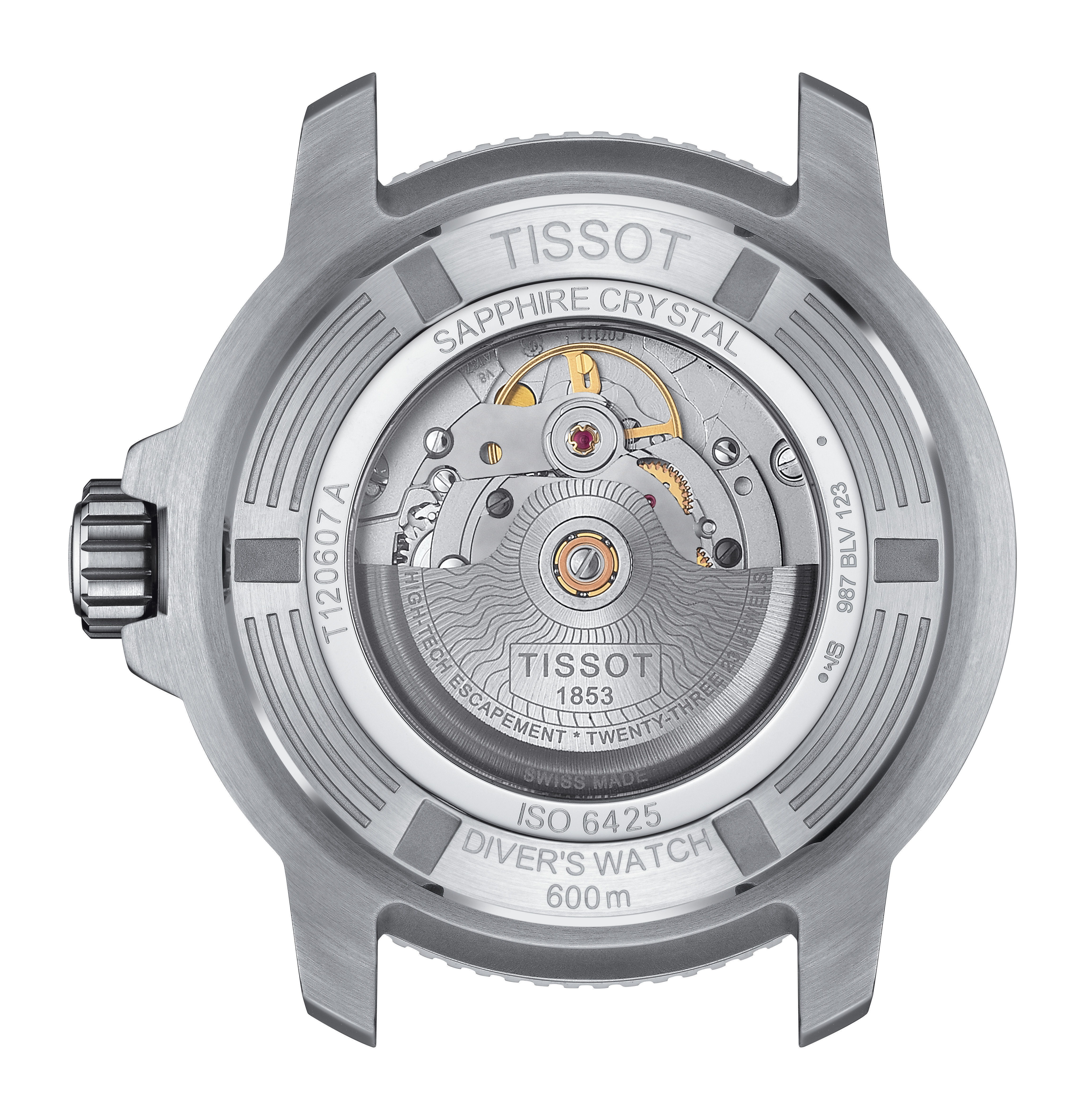 Tissot T120.607.11.041.01 Tissot Seastar 2000 Professional Powermatic 80 46 blå bakboett