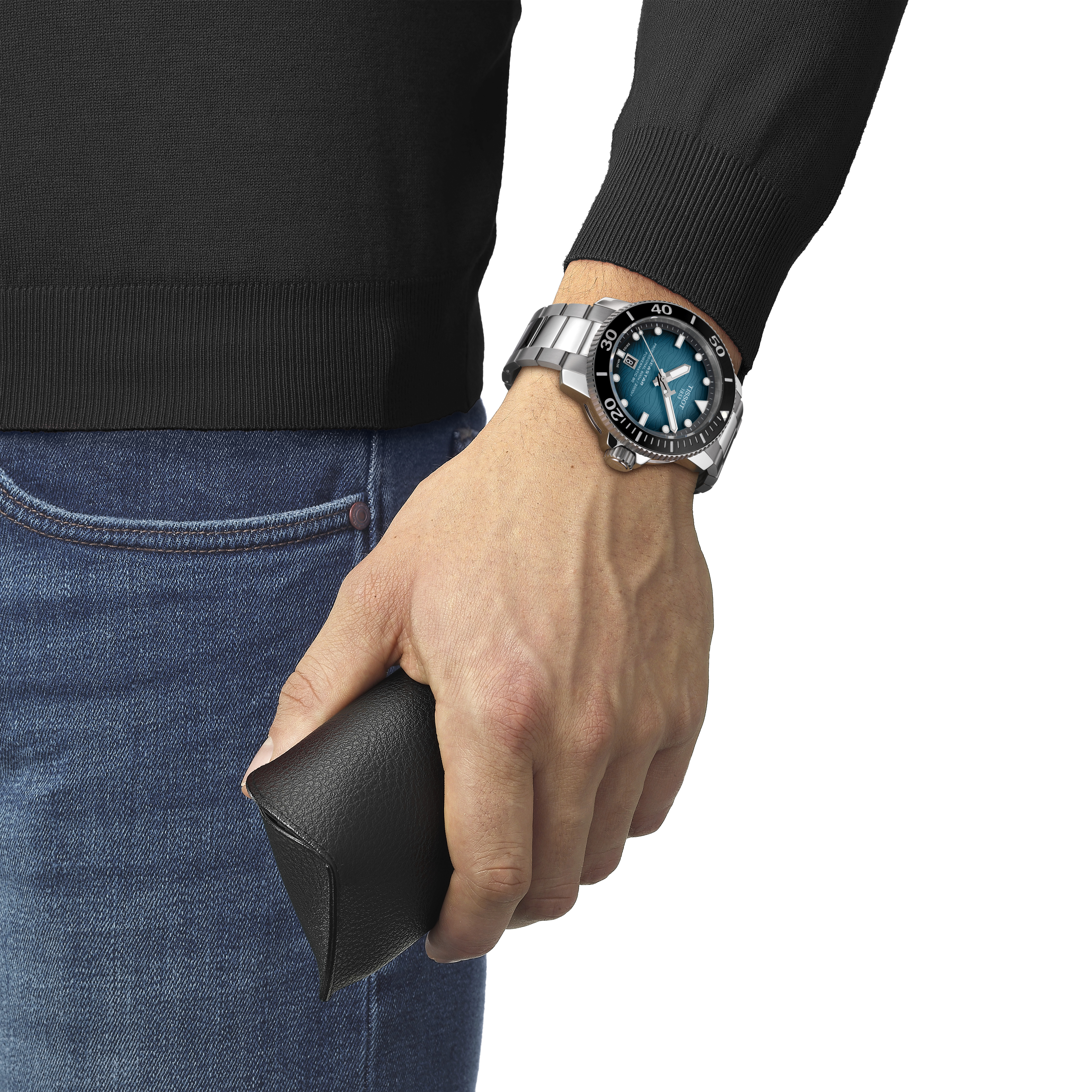 Tissot T120.607.11.041.00 Tissot Seastar 2000 Professional Powermatic 80 46 grön handled