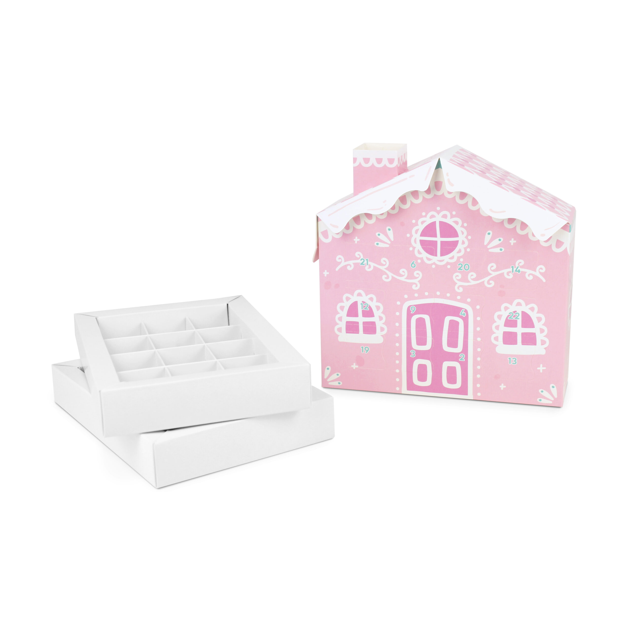 Julekalender premium, 3D rosa - 2