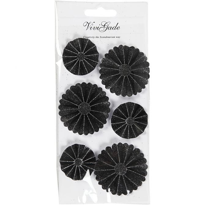Rosetter Svart 6-pack - 2
