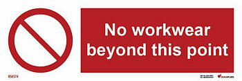Förbudsskylt (PSS) "No workwear beyond this point" - IMPA 33.8574