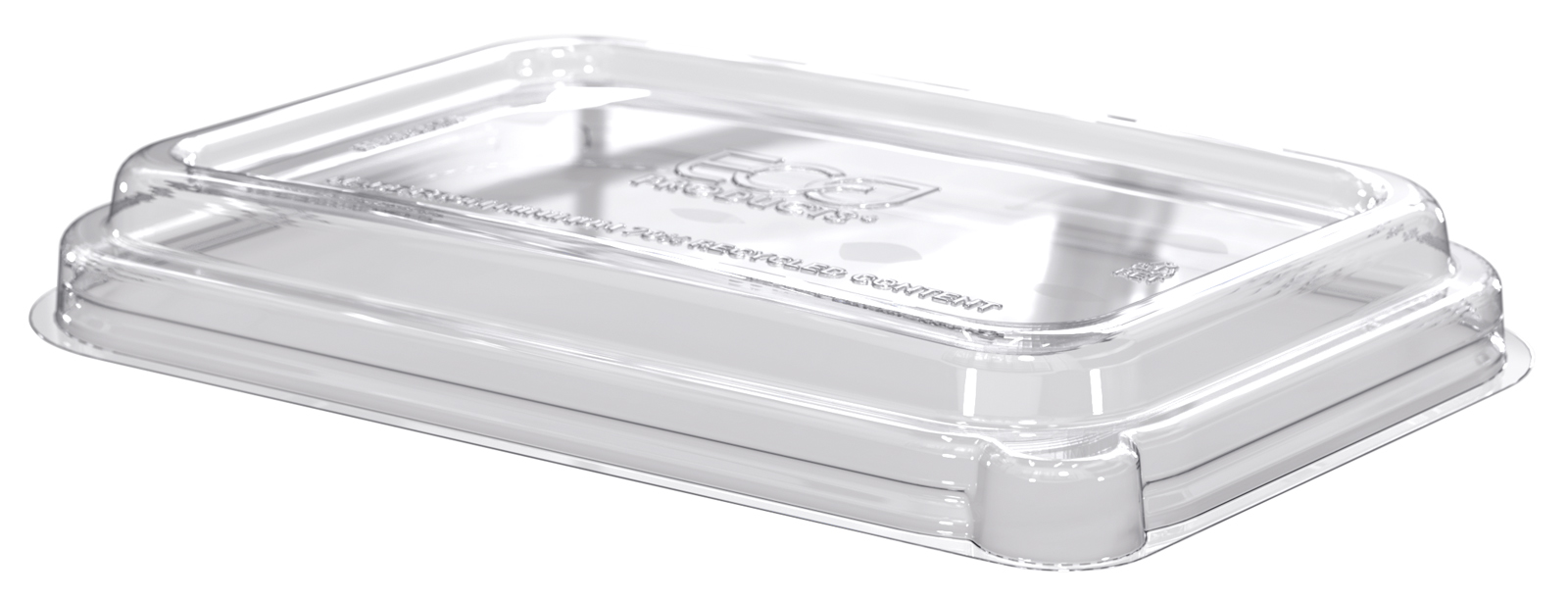 Rectangular LID for Container 720-940 ml R-PET 400 st