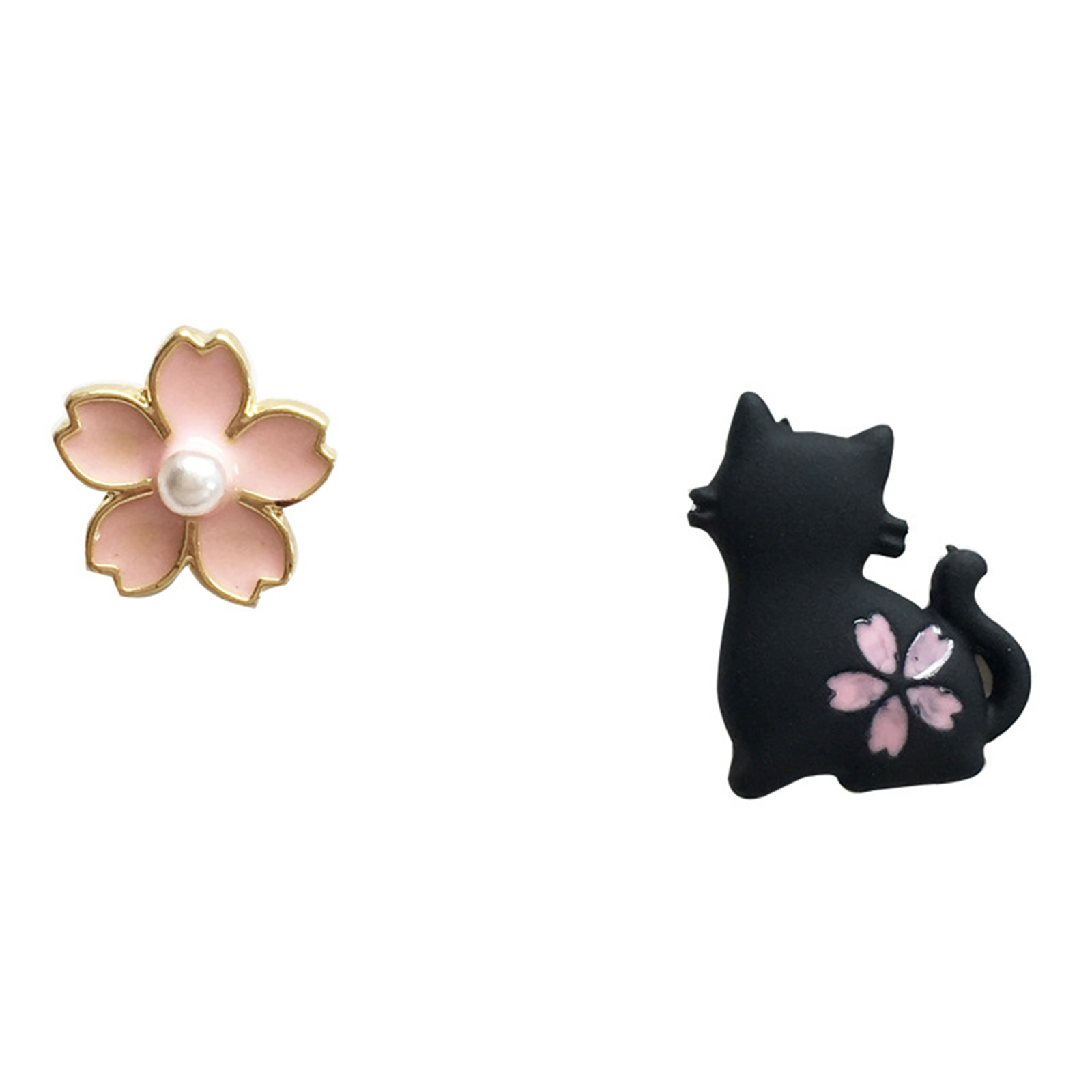 Öronhängen - Blomma & Svart katt