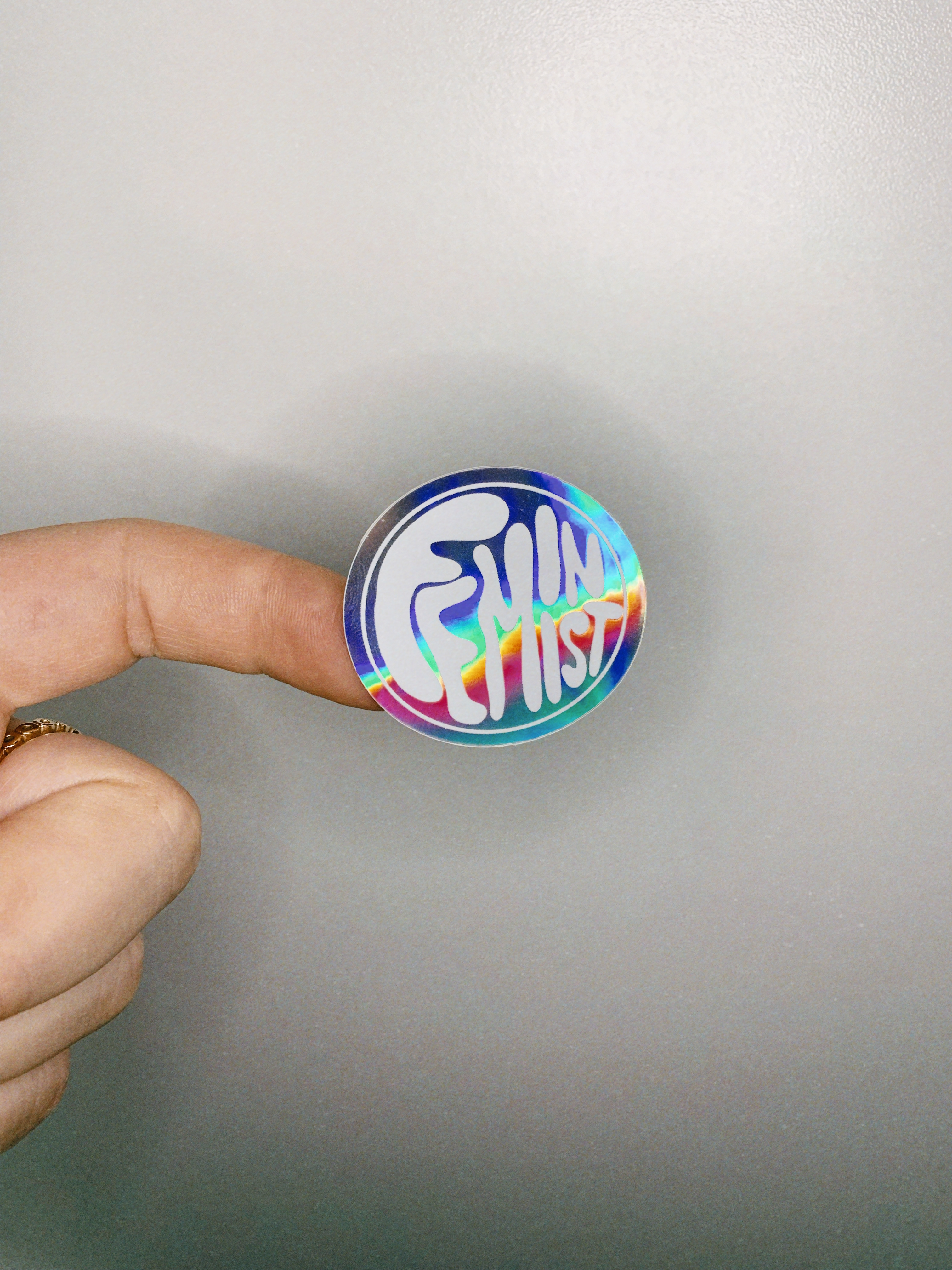 Feminist holo sticker