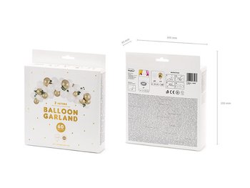 Ballongbåge | 2 m | Vit & guld 1