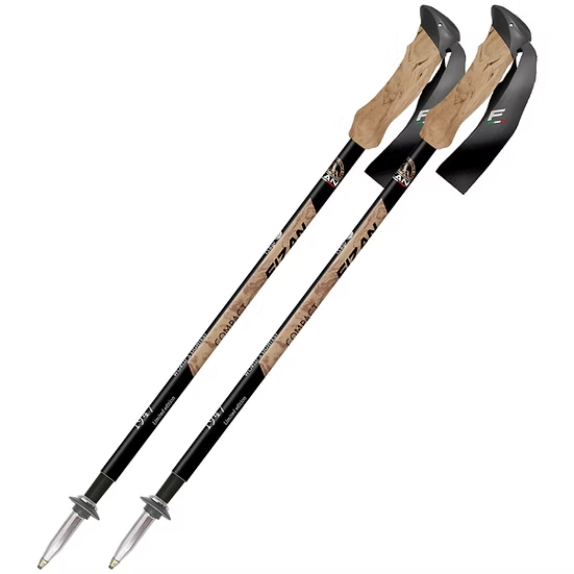 Fizan compact UL trekking poles Limited edition cork