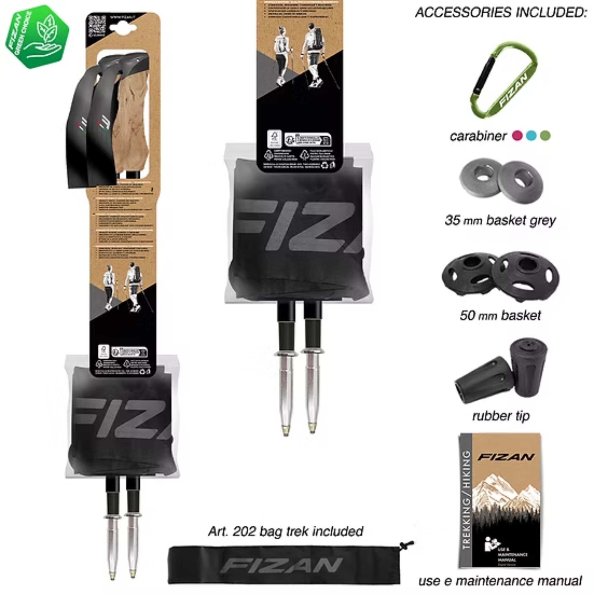 Fizan compact UL trekking poles Limited edition cork - 4